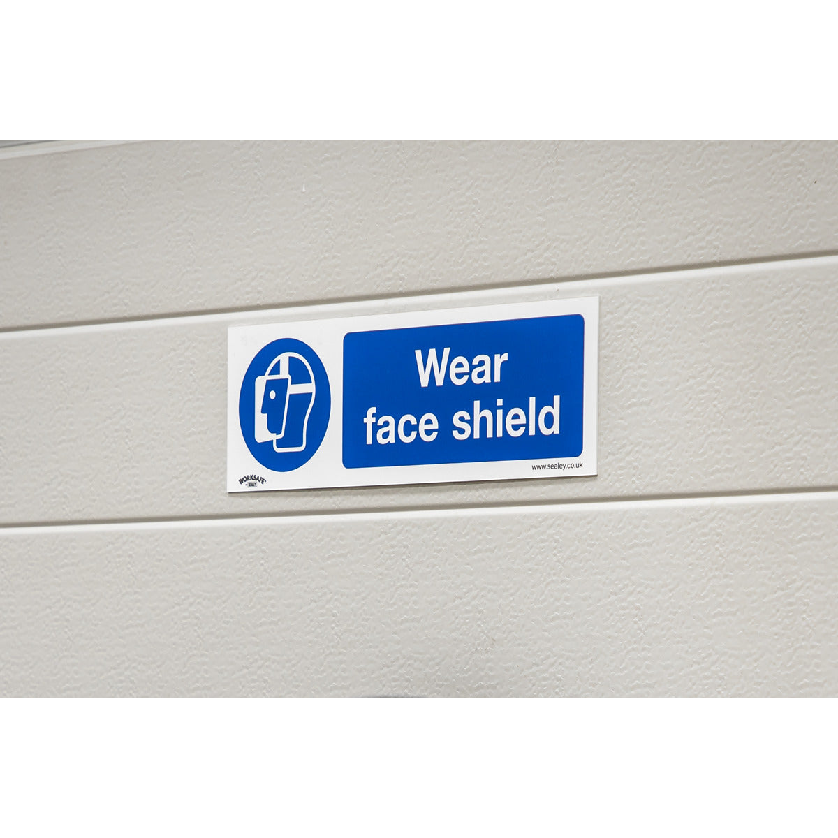 Worksafe Wear Face Shield Safety Sign, Rigid Plastic - Pack of 10 SS55P10