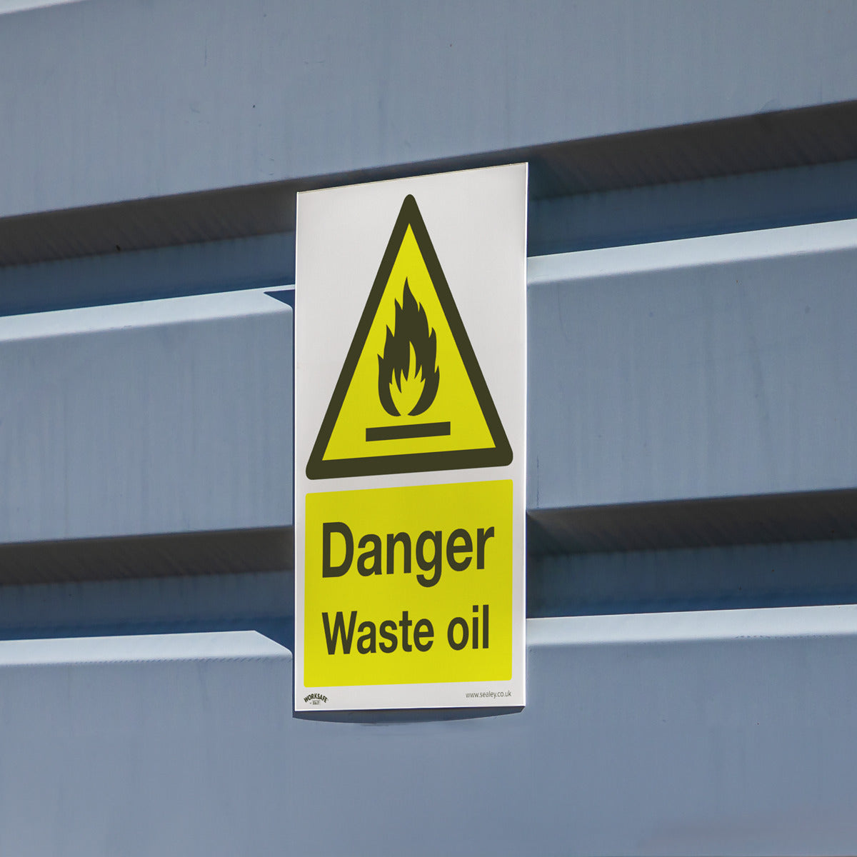 Worksafe Danger Waste Oil Safety Sign, Rigid Plastic - Pack of 10 SS60P10