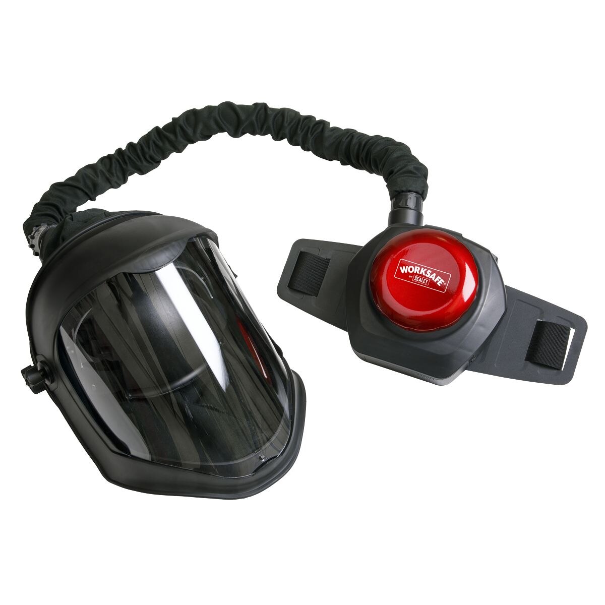 Sealey Worksafe Deluxe Face Shield with Powered Air Purifying Respirator (PAPR) - Image 2