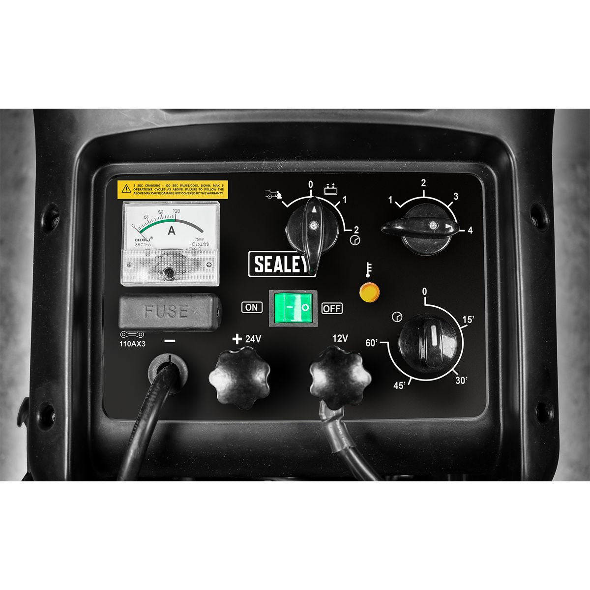 Sealey 12/24V Starter/Charger 800/110A 400V - Image 2