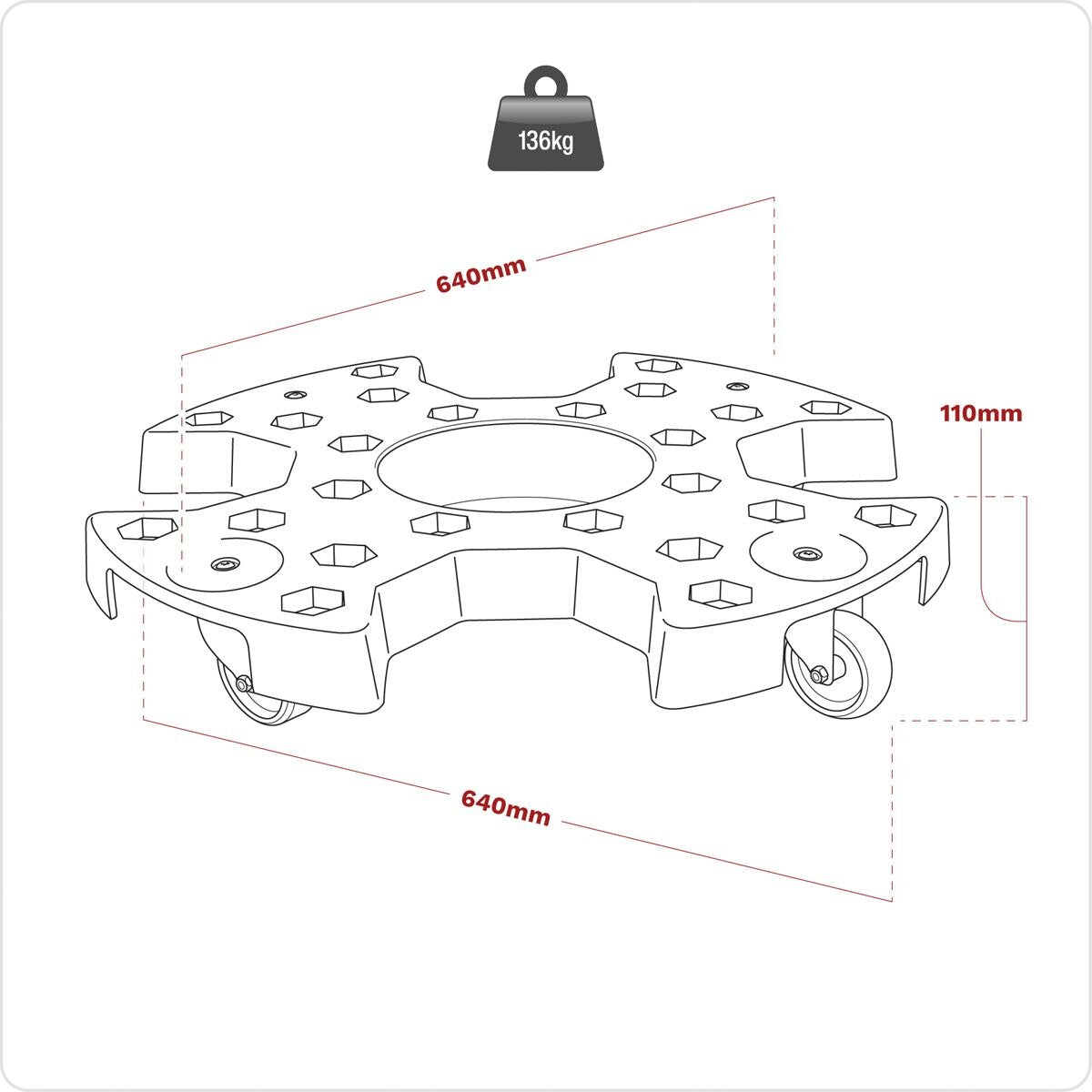 Sealey Tyre Storage/Transport Dolly - Image 5