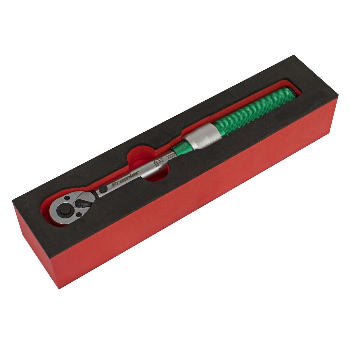 Sealey Premier Calibrated Micrometer Style Torque Wrench 1/4"Sq Drive 5-25Nm - Image 2