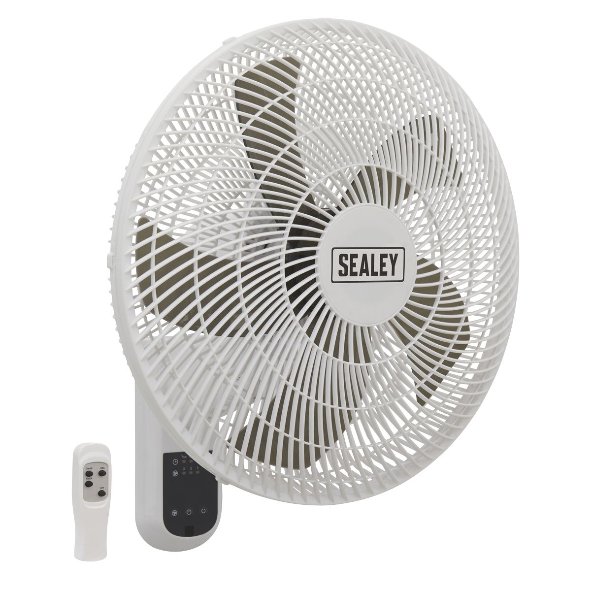 Sealey 3-Speed Wall Fan with Remote Control 16" 230V - Image 1