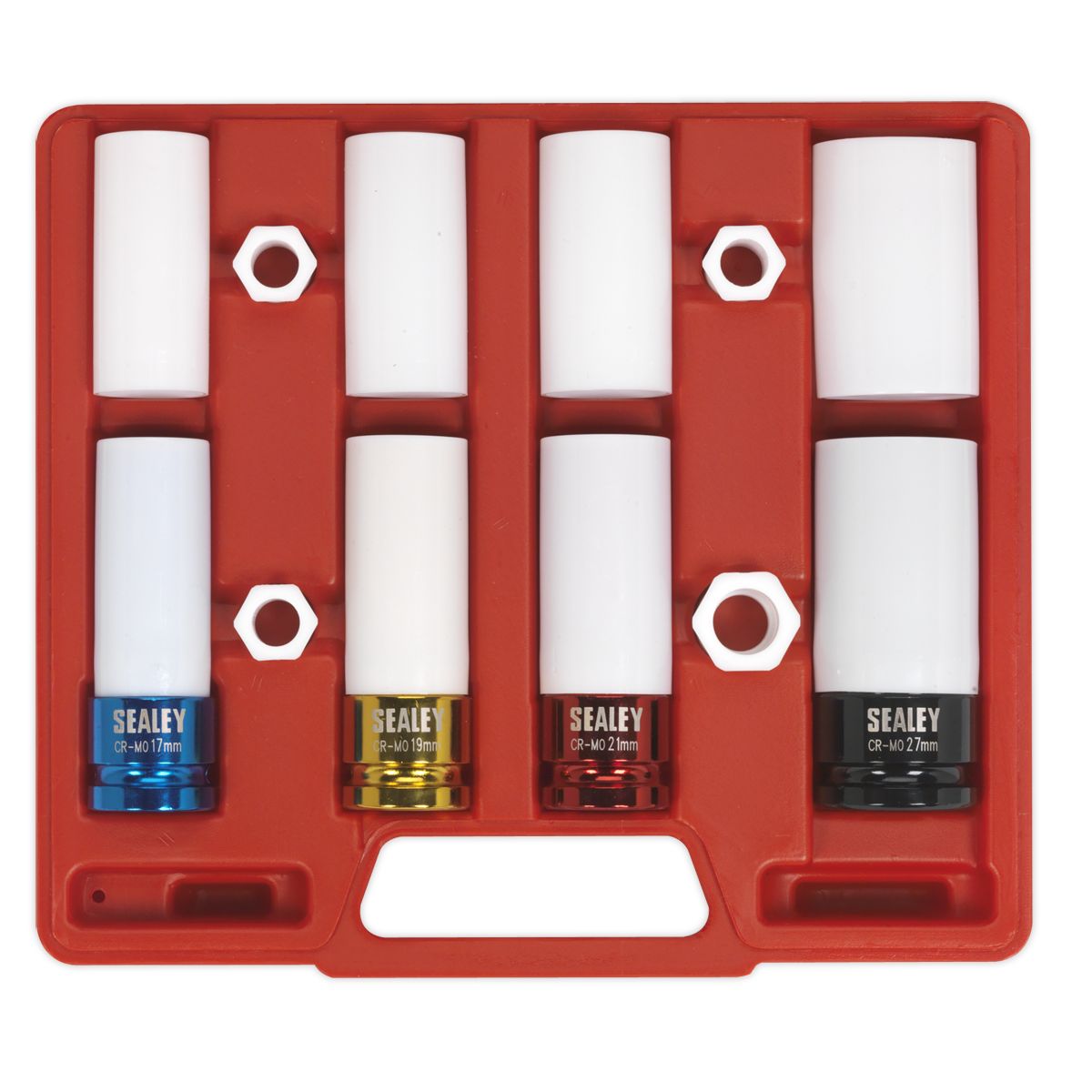 Sealey Alloy Wheel Impact Socket Set 1/2"Sq Drive 4pc - Image 3