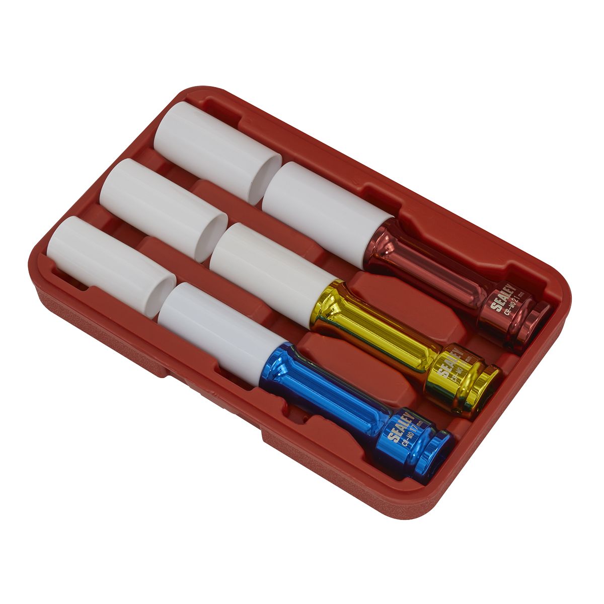 Sealey Alloy Wheel Impact Socket Set 1/2" Drive 3pc - Image 4