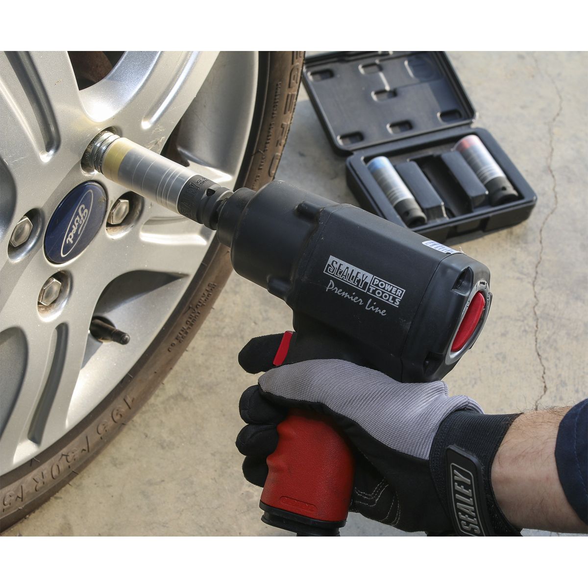 Sealey Premier Alloy Wheel Ultra-Power Impact Socket Set 1/2"Sq Drive 3pc - Image 9