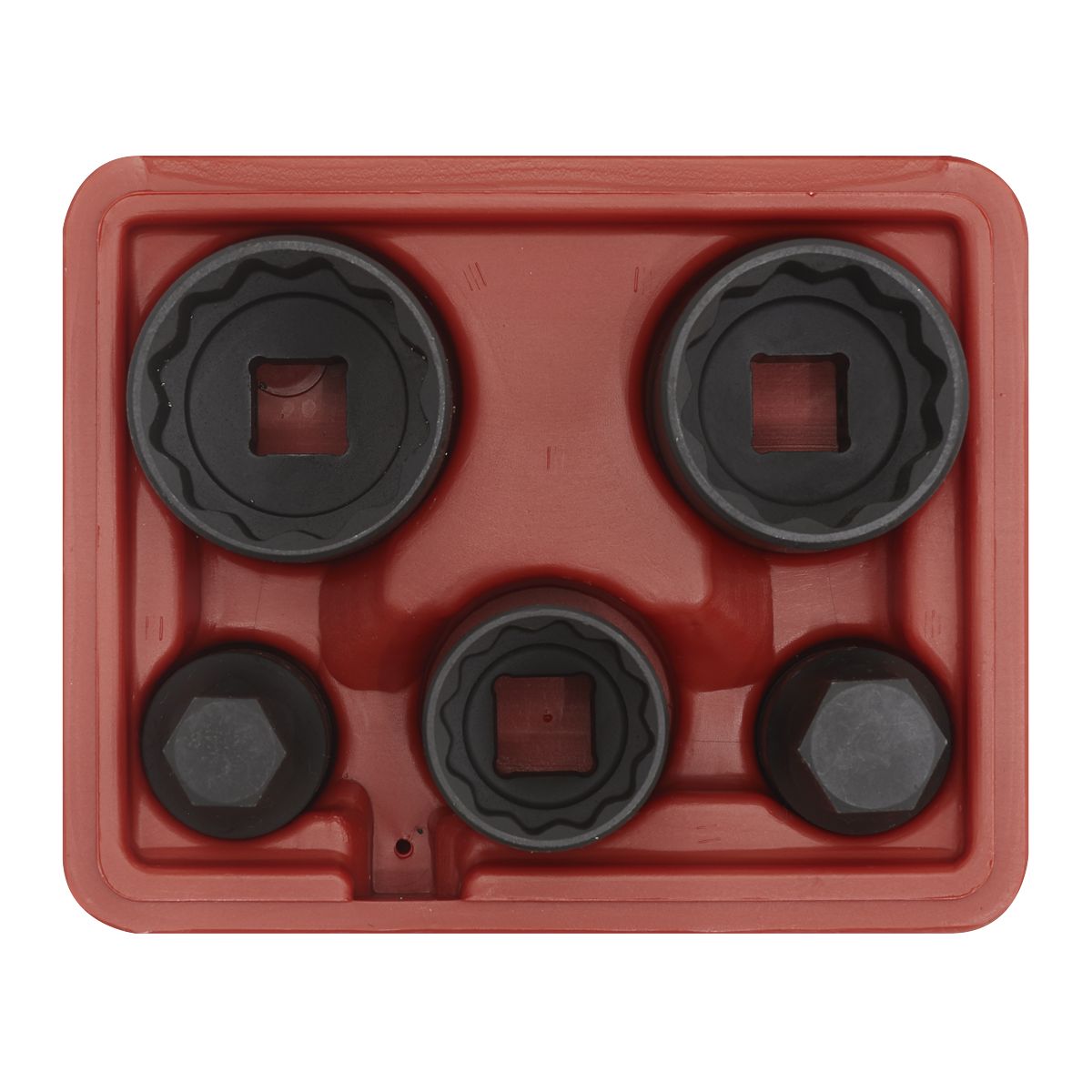 Sealey Impact Hub Socket & Socket Bit Set 1/2"Sq Drive 12-Point 5pc - Image 5