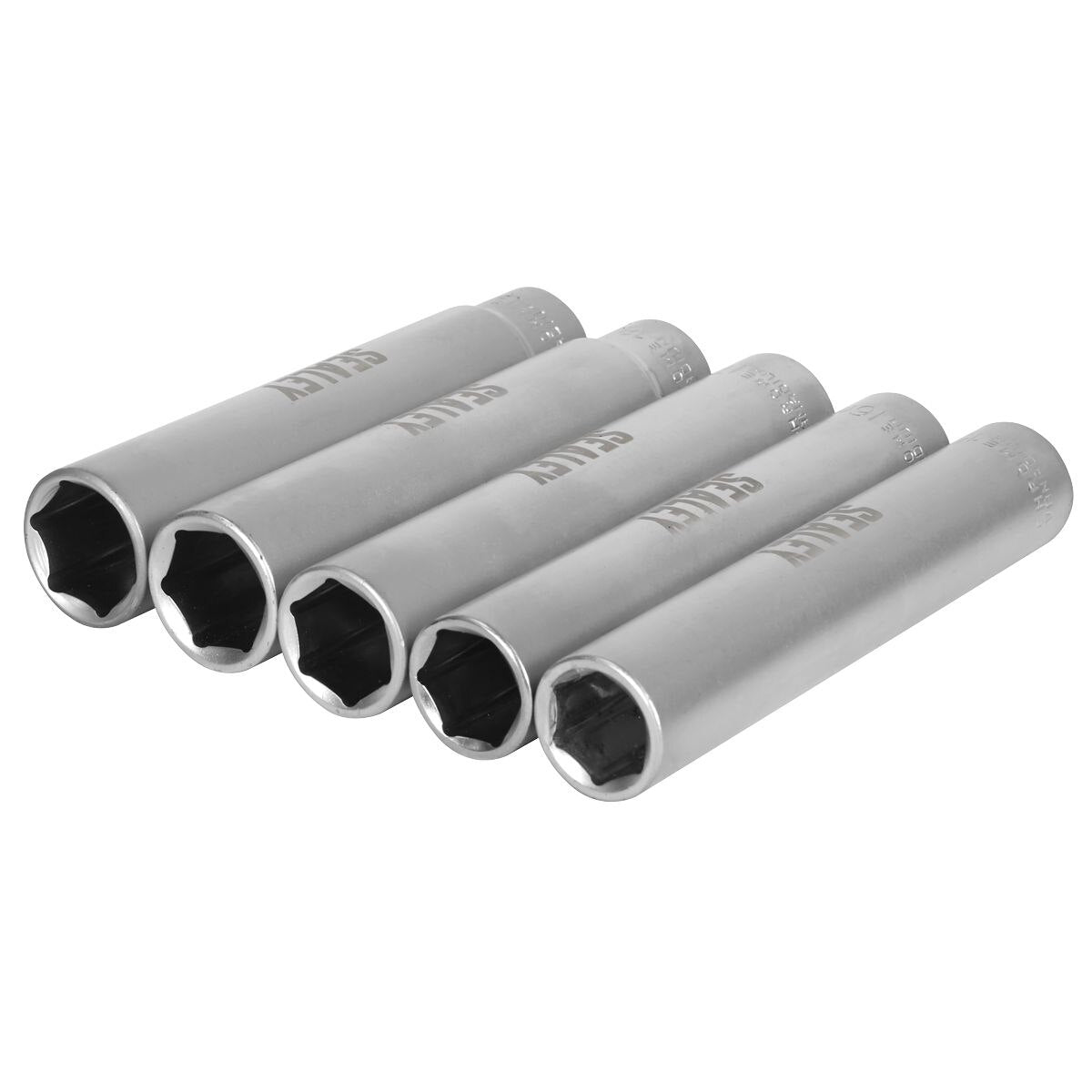 Sealey Extra-Deep Socket Set 3/8"Sq Drive 5pc - Image 2