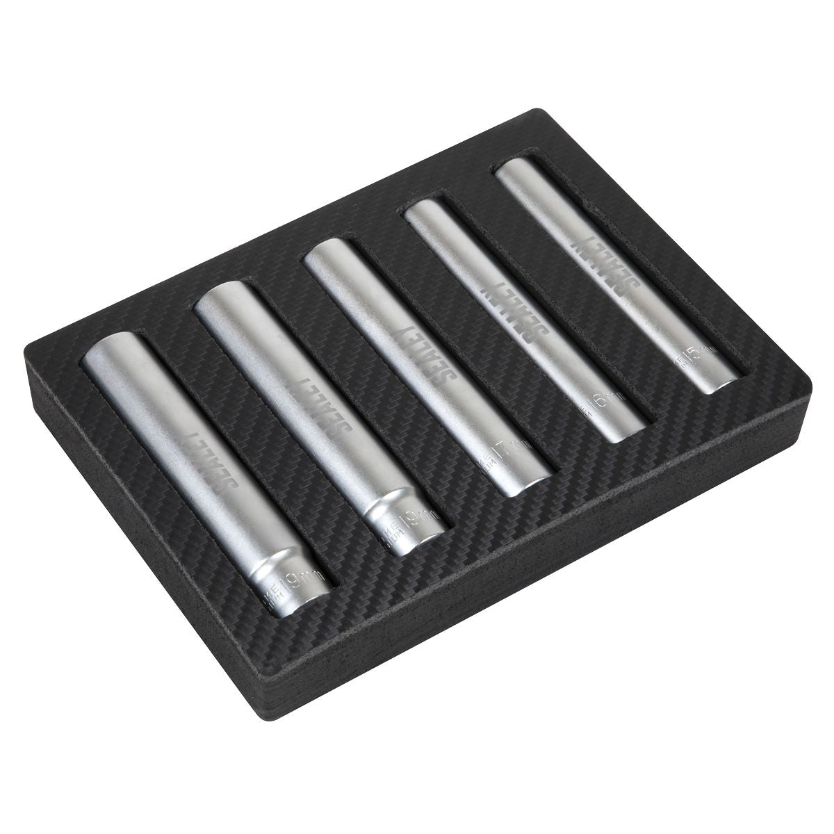 Sealey Extra-Deep Socket Set 3/8"Sq Drive 5pc - Image 4