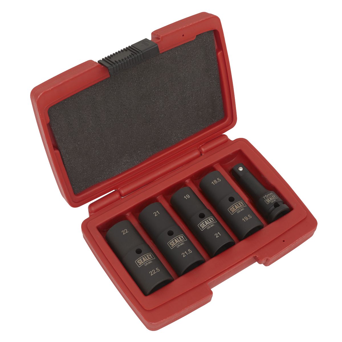 Sealey Double Ended Impact Socket Set 1/2"Sq Drive 5pc - Image 1