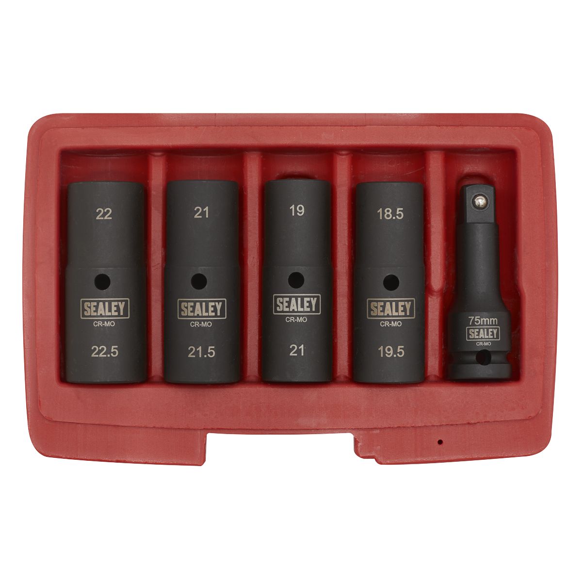Sealey Double Ended Impact Socket Set 1/2"Sq Drive 5pc - Image 3
