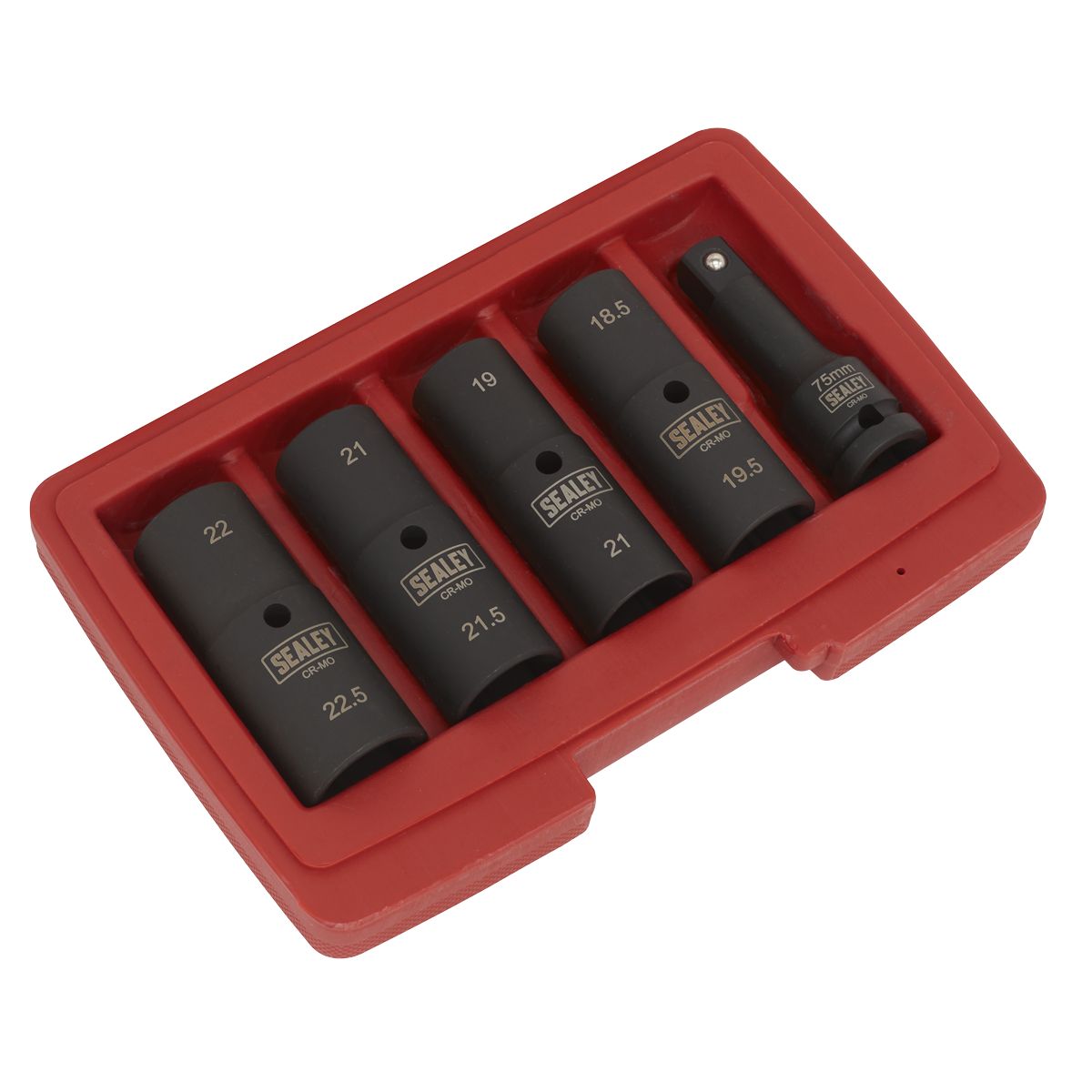 Sealey Double Ended Impact Socket Set 1/2"Sq Drive 5pc - Image 4
