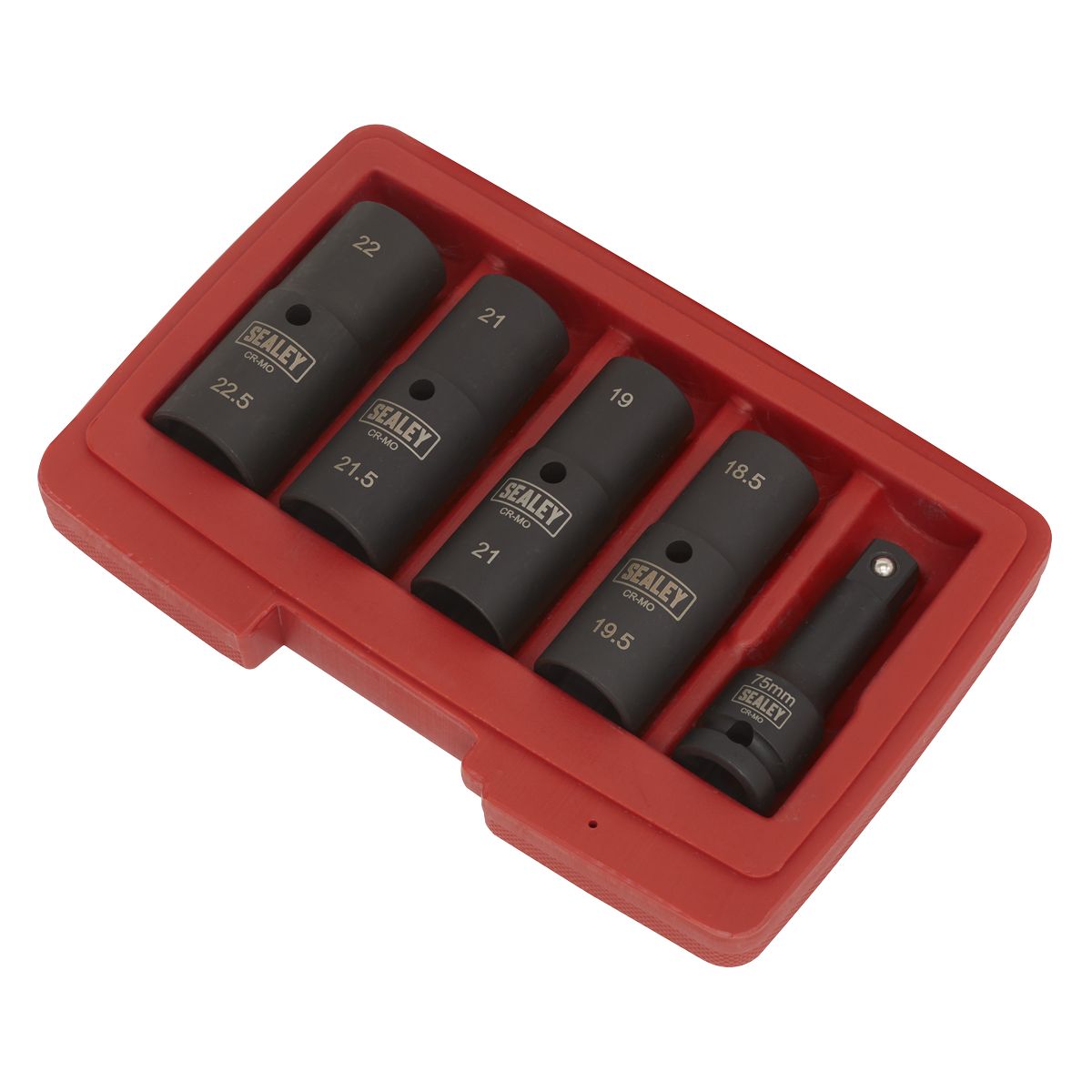 Sealey Double Ended Impact Socket Set 1/2"Sq Drive 5pc - Image 5