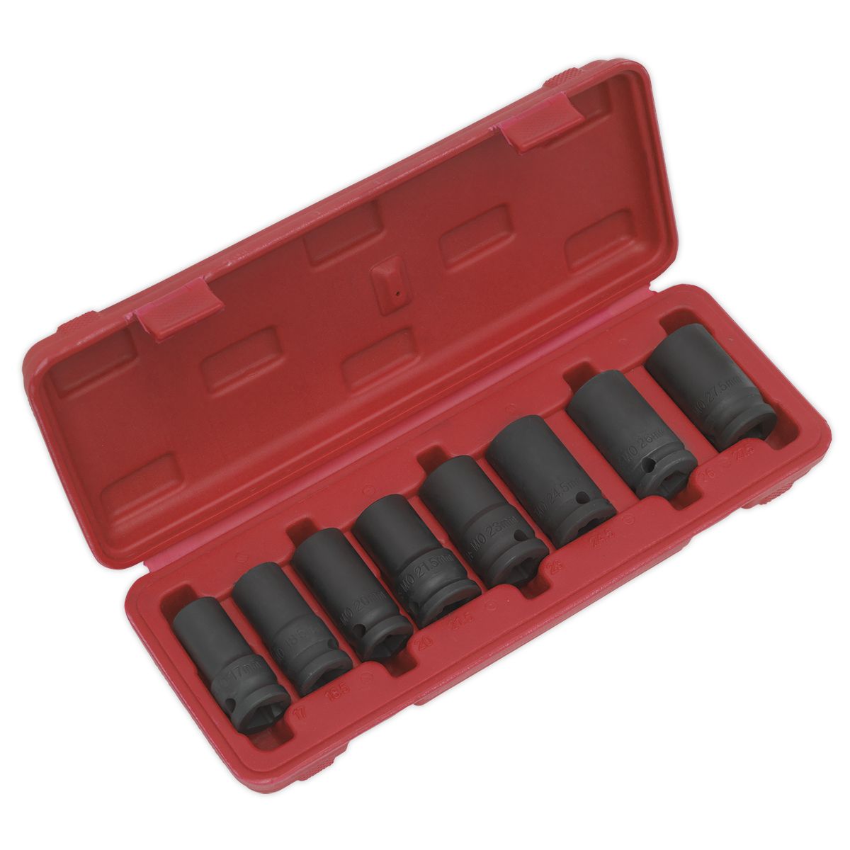 Sealey Locking Wheel Nut Removal Set 1/2"Sq Drive 8pc - Image 1