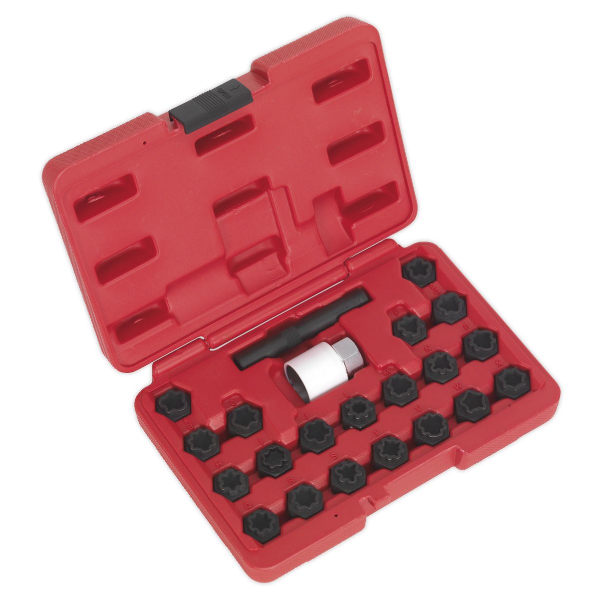 Sealey Locking Wheel Nut Key Set for Audi 22pc - Image 1