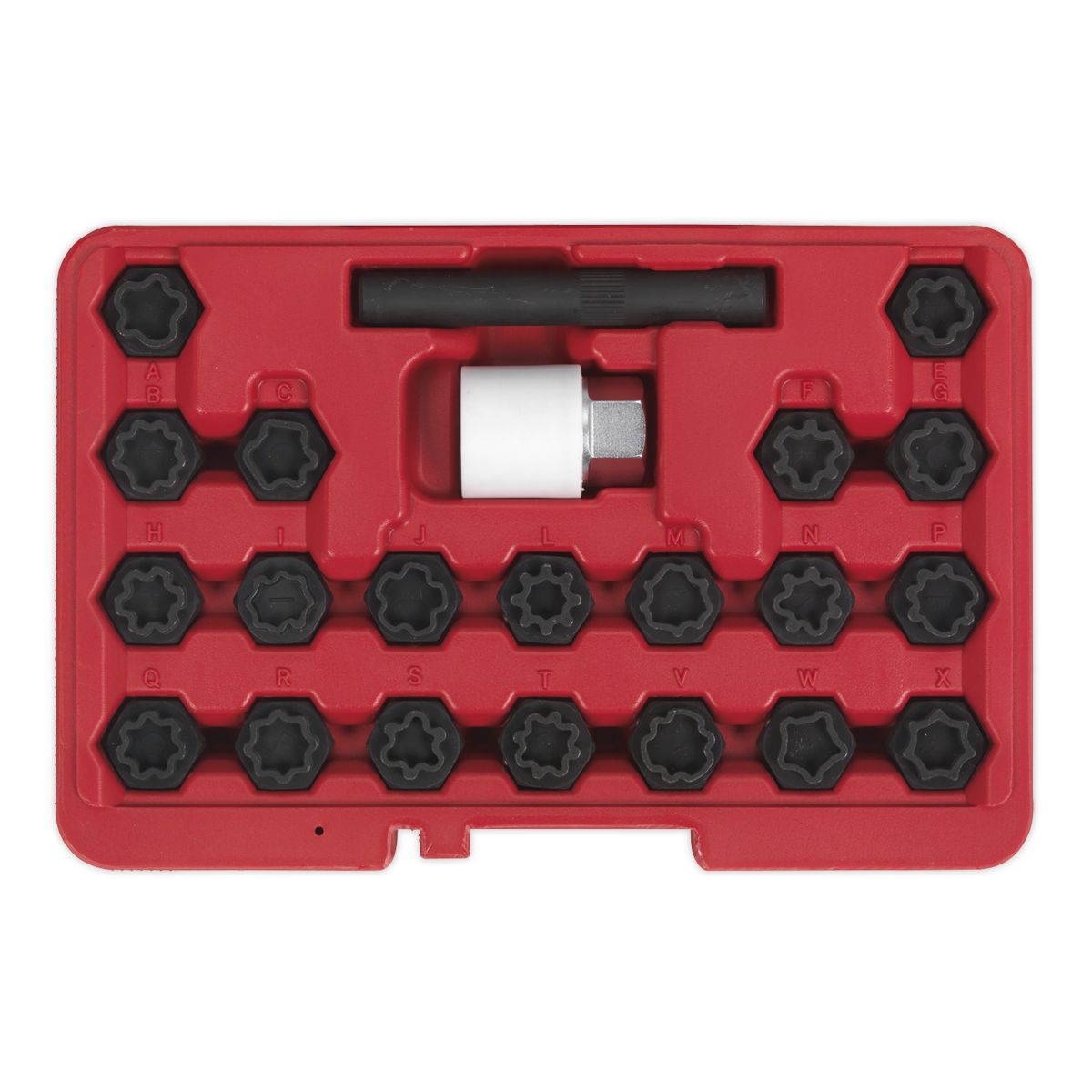 Sealey Locking Wheel Nut Key Set for Audi 22pc - Image 2
