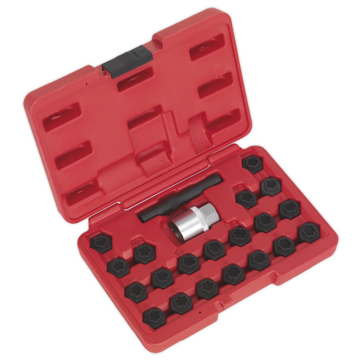 Sealey Locking Wheel Nut Key Set for BMW 22pc - Image 1