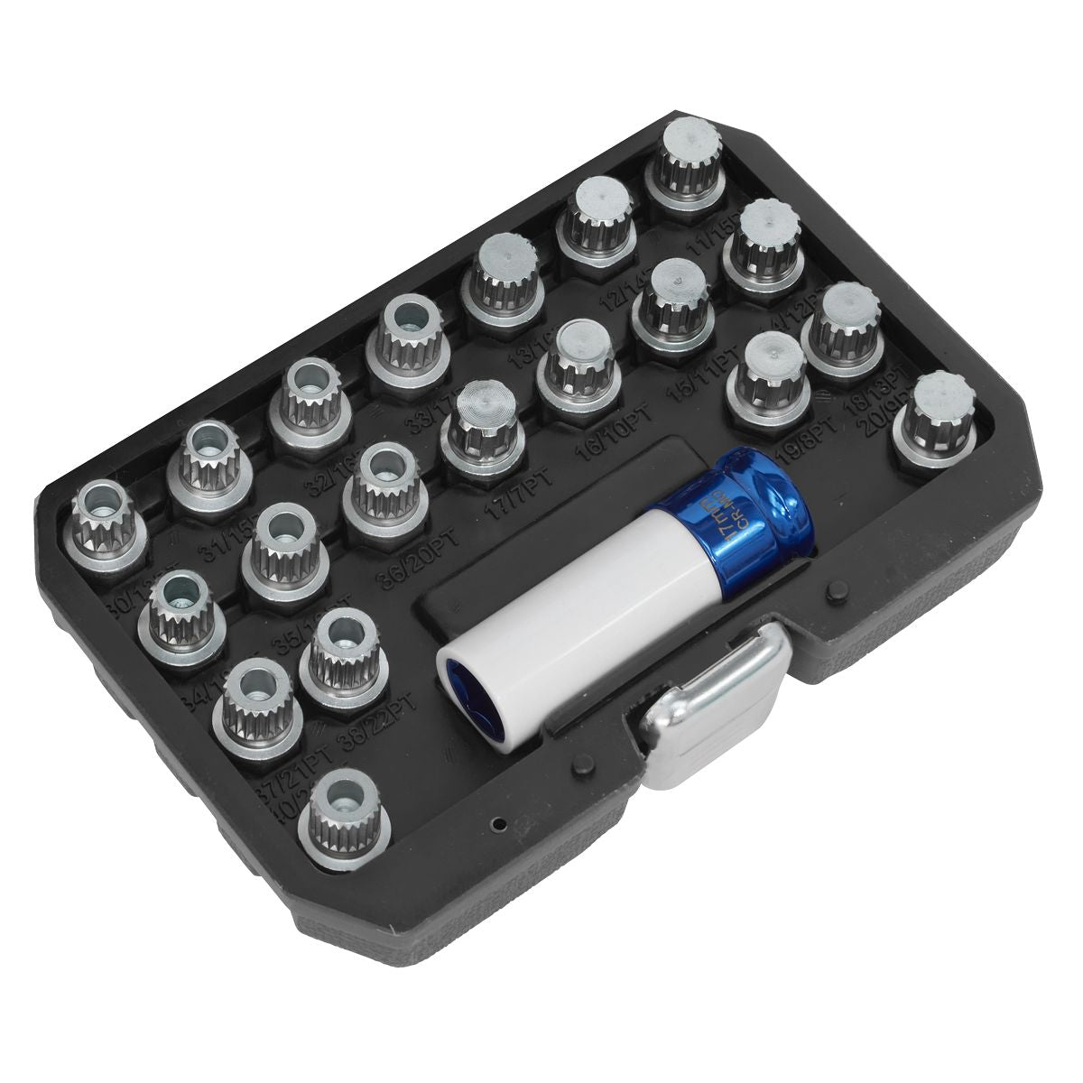 Sealey Locking Wheel Nut Key Set for BMW & Mini 21pc - Image 2