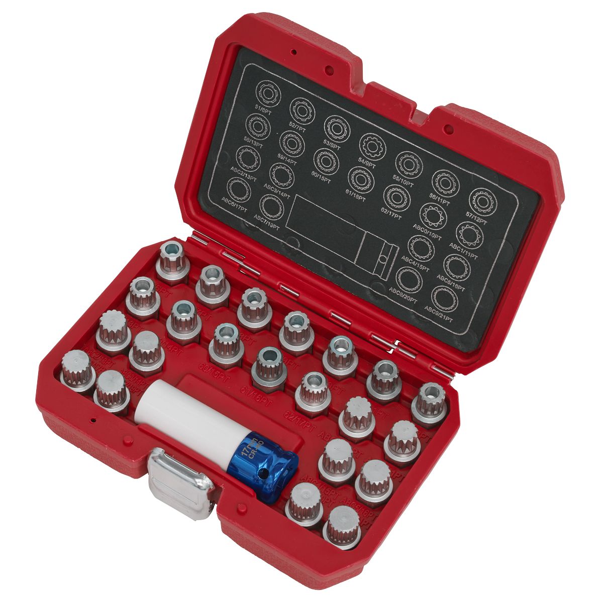 Sealey Locking Wheel Nut Key Set for VAG 23pc - Image 2