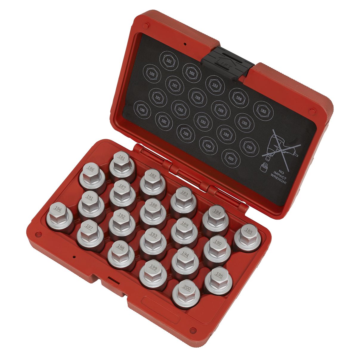 Sealey Locking Wheel Nut Key Set for Vauxhall-C 20pc - Image 3