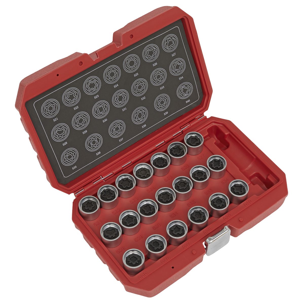 Sealey Locking Wheel Nut Key Set for VAG 20pc - Image 1