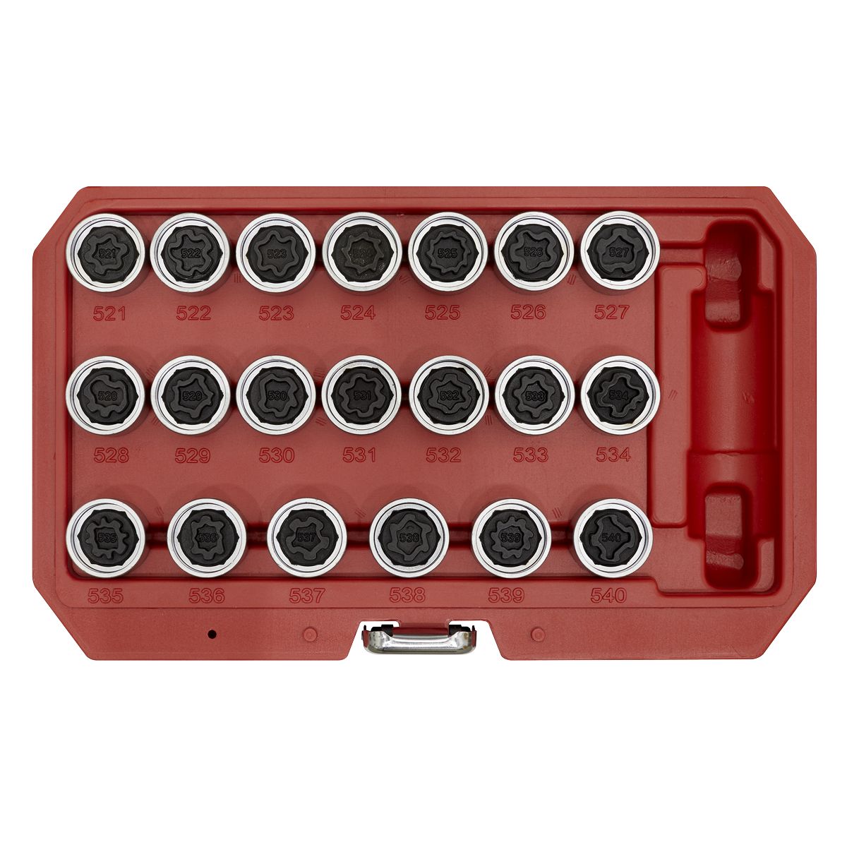 Sealey Locking Wheel Nut Key Set for VAG 20pc - Image 3