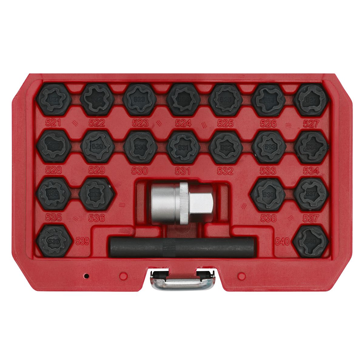 Sealey Locking Wheel Nut Key Set for VAG 22pc - Image 5