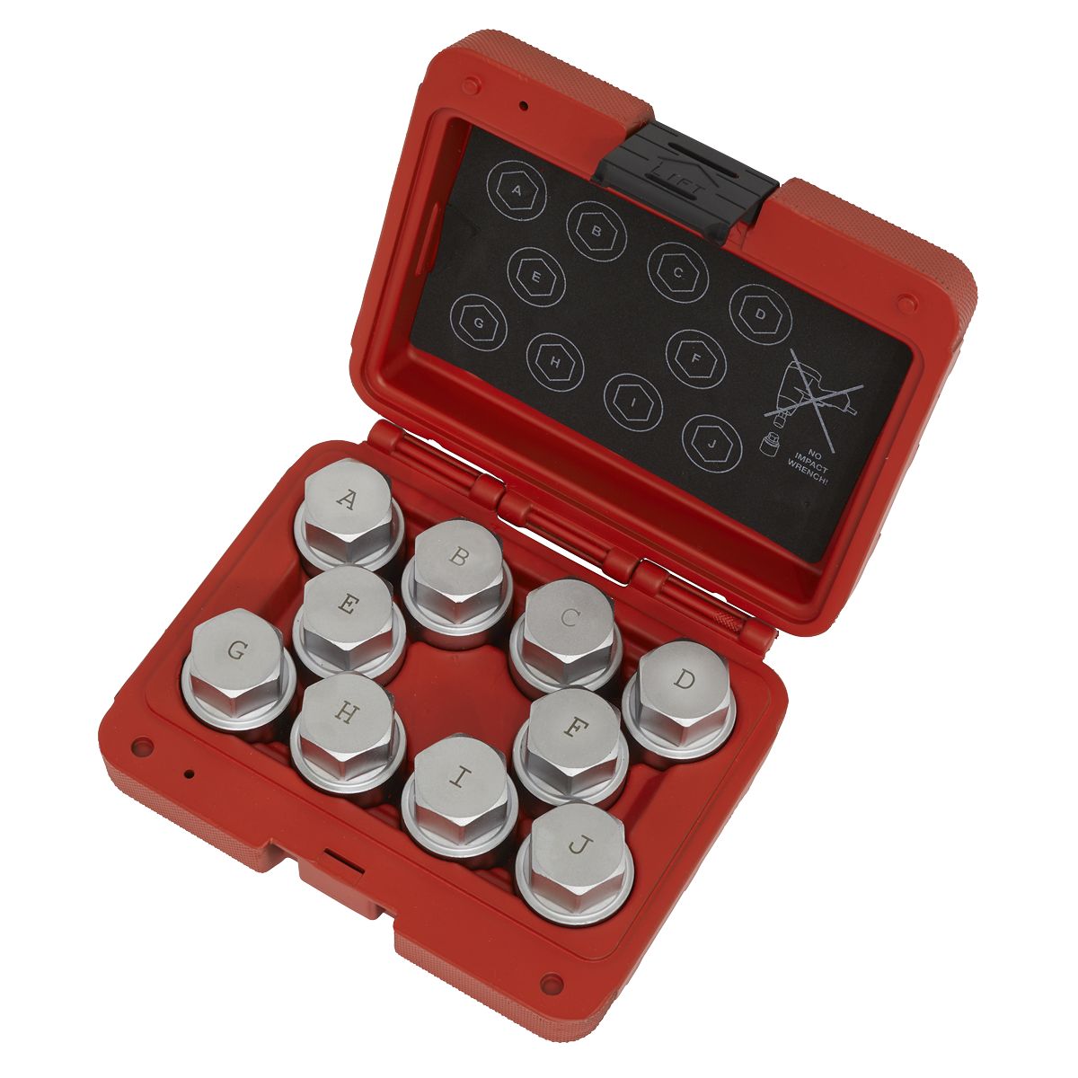 Sealey Locking Wheel Nut Key Set for Land Rover 10pc - Image 2