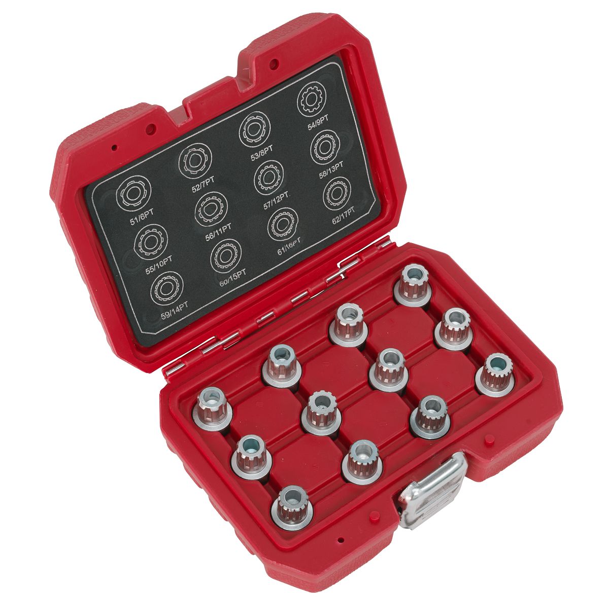 Sealey Locking Wheel Nut Key Set for VW 12pc - Image 1