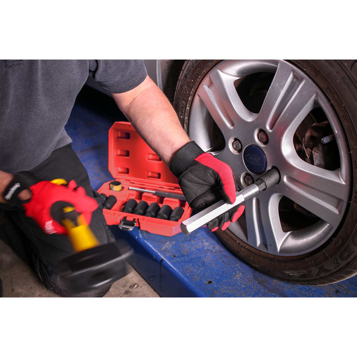 Sealey Locking Wheel Nut Removal Set 10pc - Image 2