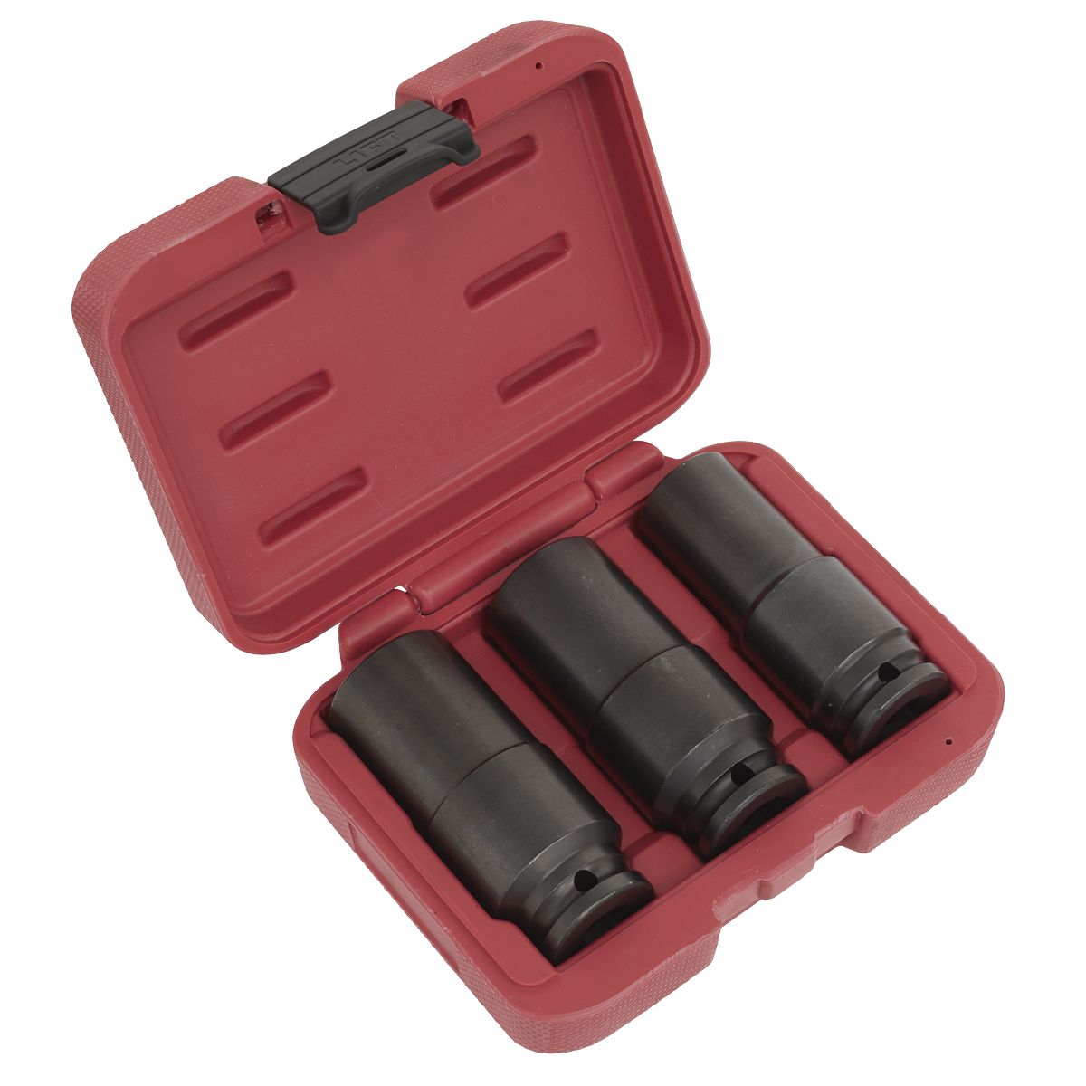 Sealey Deep Weighted Impact Socket Set 1/2"Sq Drive 3pc - Image 1