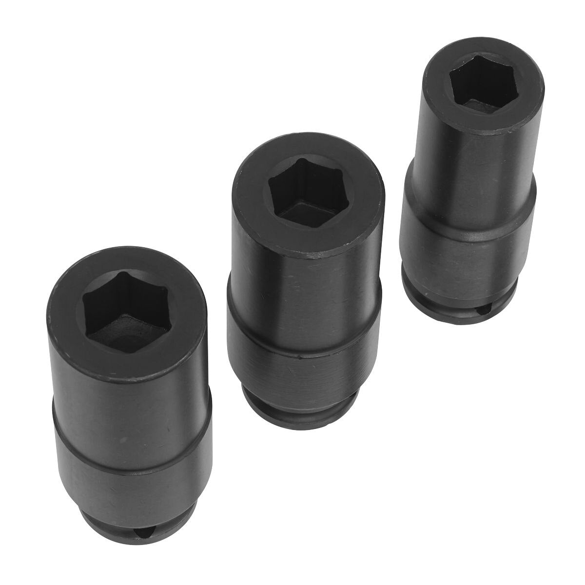 Sealey Deep Weighted Impact Socket Set 1/2"Sq Drive 3pc - Image 3