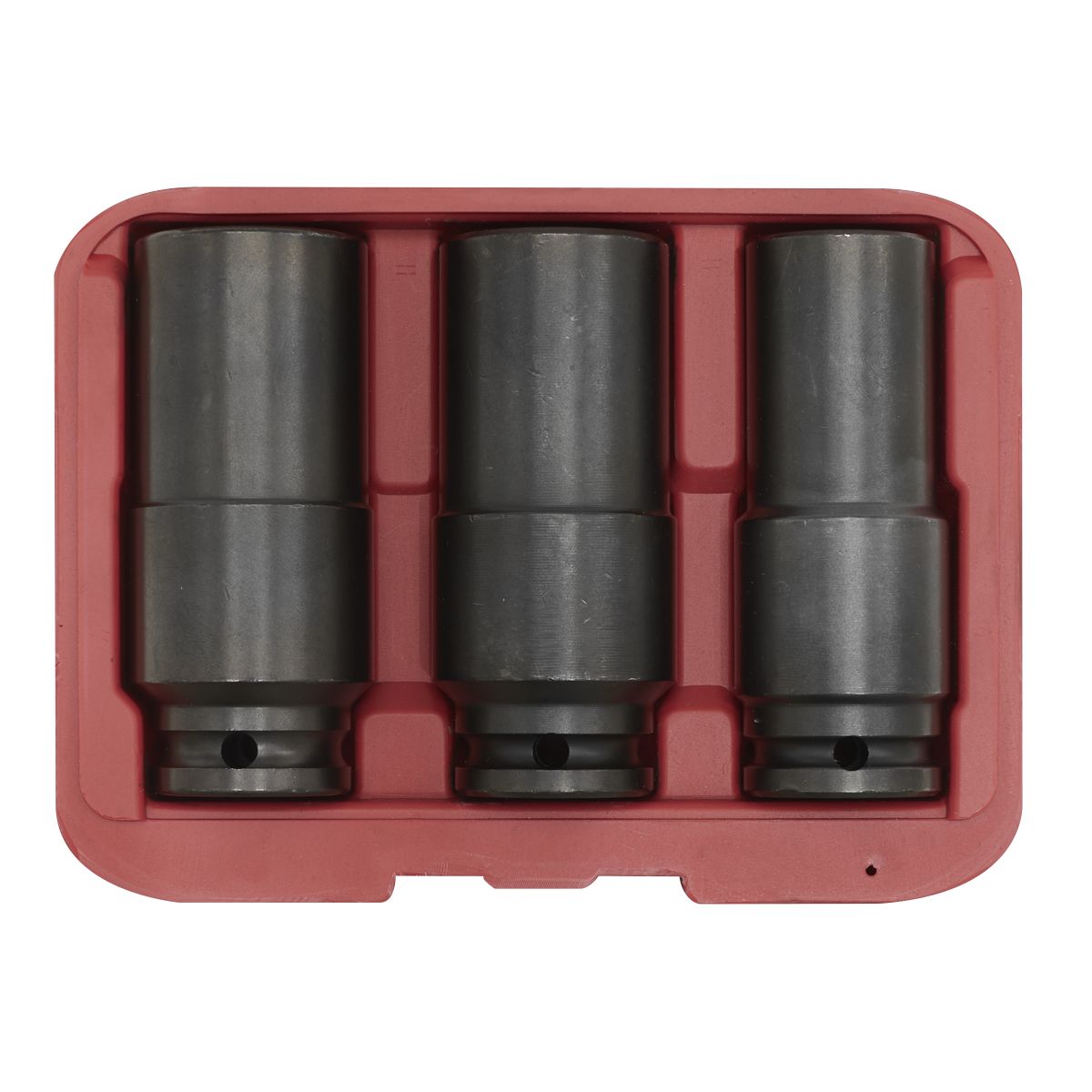 Sealey Deep Weighted Impact Socket Set 1/2"Sq Drive 3pc - Image 4