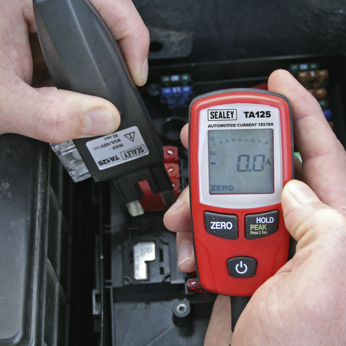 Sealey Automotive Current Tester Mini, Standard & Maxi Blade Fuses 80A - Image 4