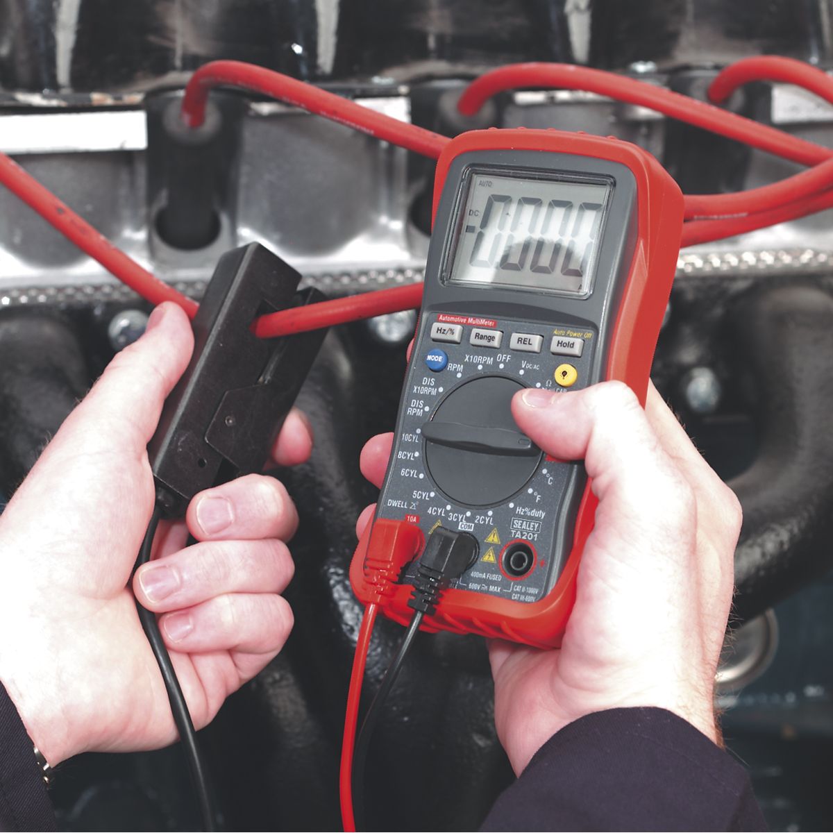 Sealey 13-Function Digital Automotive Analyser with Inductive Coupler - Image 4