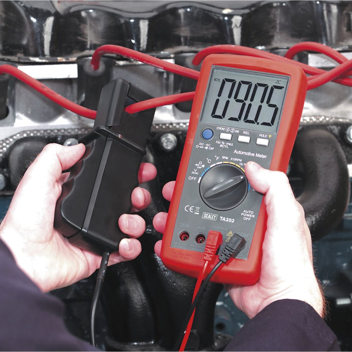 Sealey 14-Function Digital Automotive Analyser with Inductive Coupler - Image 4