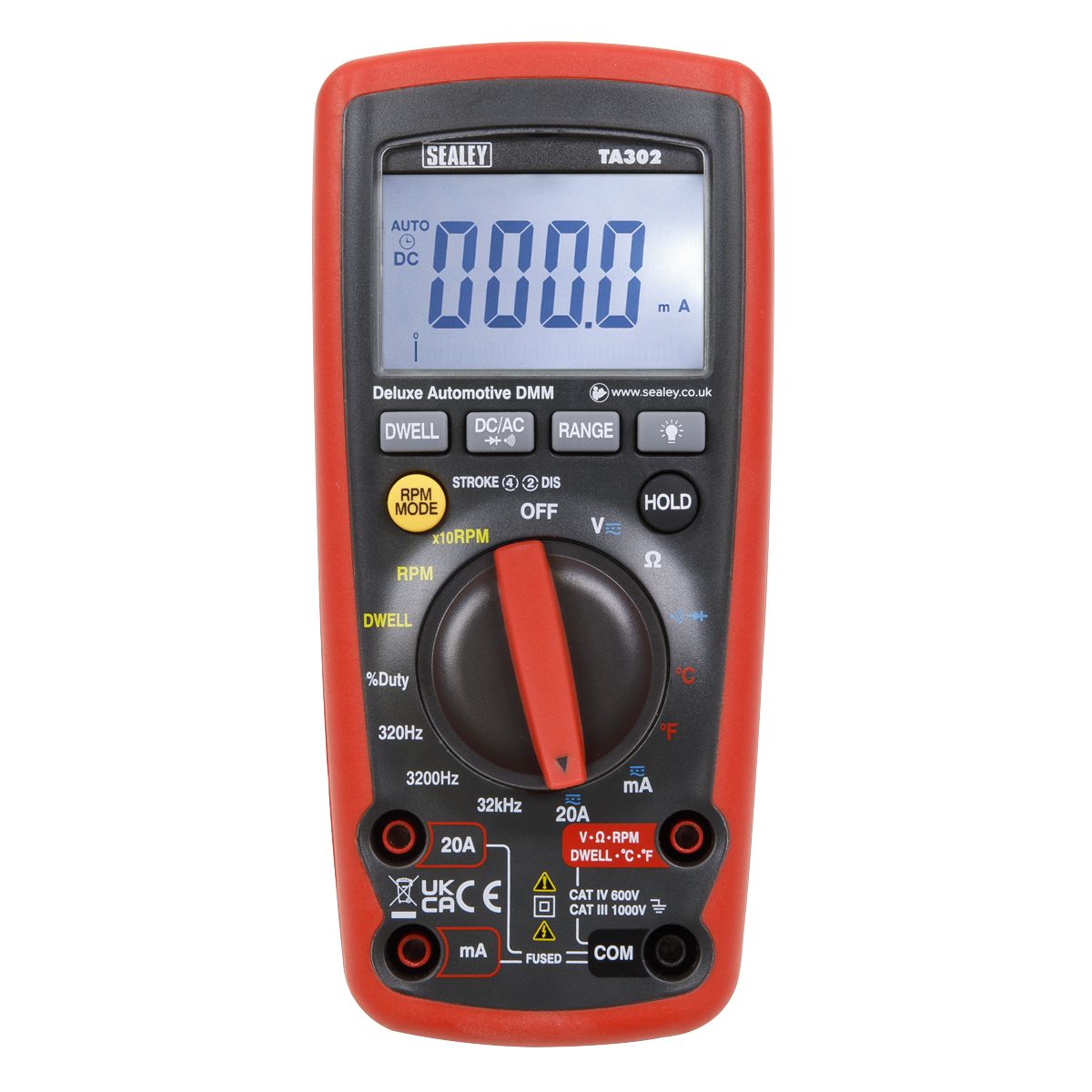 Sealey 12-Function Digital Automotive Analyser with Inductive Coupler - Image 1