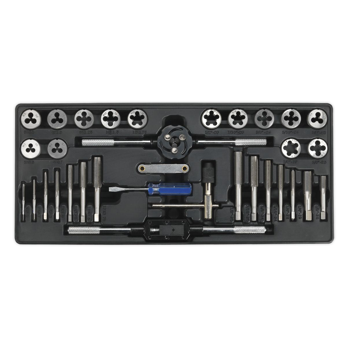 Sealey Premier Tap & Die Set with Tool Tray 33pc - Image 1