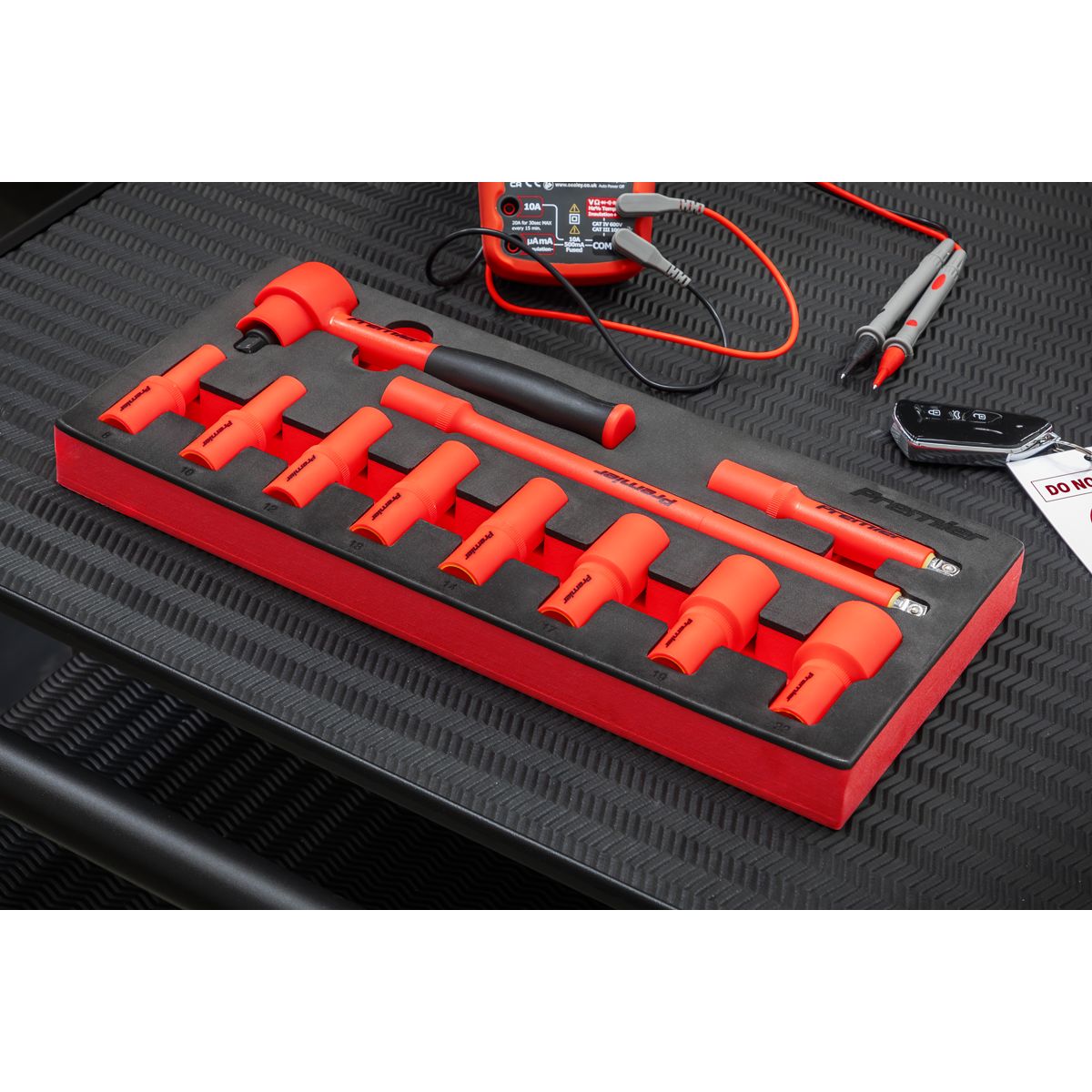 Sealey Premier Insulated Socket Set with Tool Tray 3/8"Sq Drive 11pc - VDE Approved - Image 2