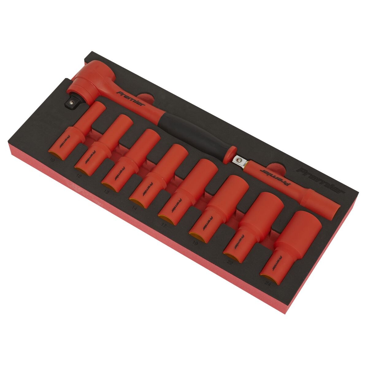 Sealey Premier Insulated Socket Set with Tool Tray 1/2"Sq Drive 10pc - VDE Approved - Image 7
