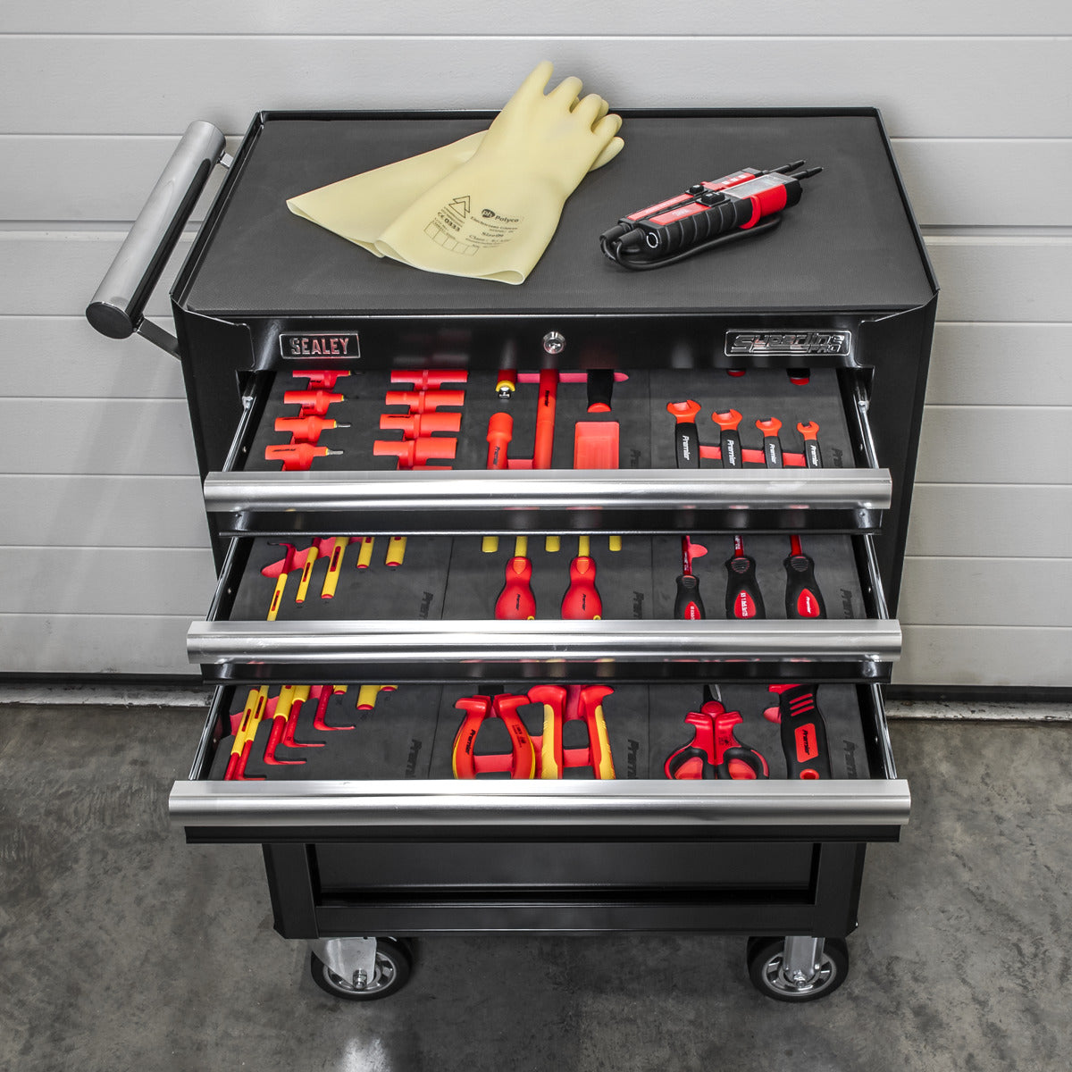 Sealey Rollcab 7 Drawer with Insulated Tool Kit 63pc TBTECOMBO2