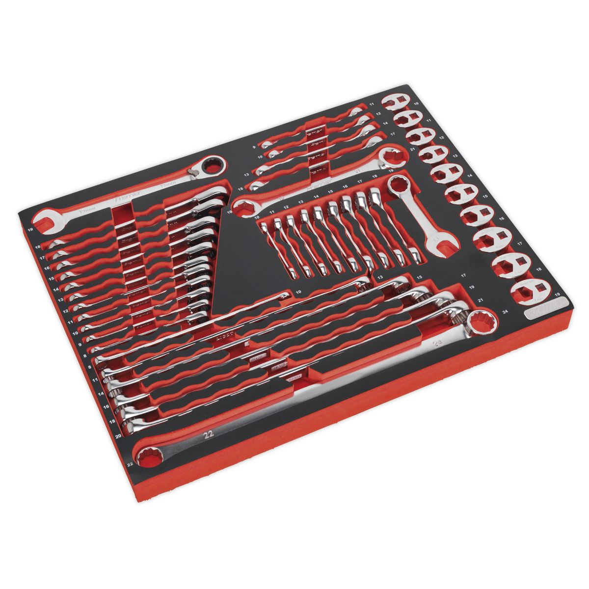 Sealey Premier Platinum Specialised Spanner Set with Tool Tray 44pc - Image 1