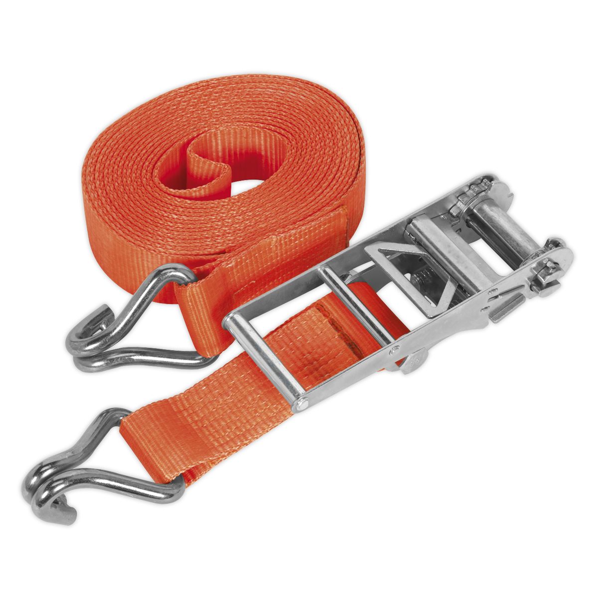 Sealey Ratchet Strap Polyester Webbing 75mm x 10m 10000kg Breaking Strength - Image 1