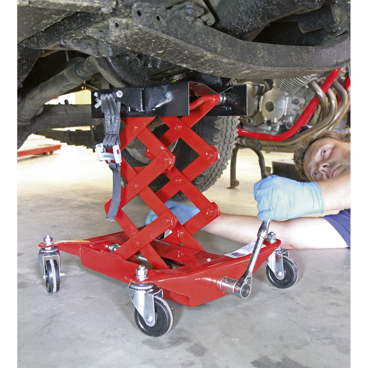 Sealey Floor Transmission Jack 150kg - Image 2