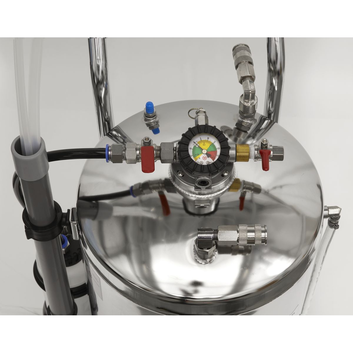 Sealey Air Operated Stainless Steel Fuel Drainer 40L - Image 5
