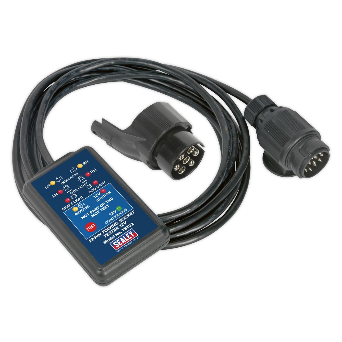 Sealey Towing Socket Tester 13-Pin 12V - DVSA Approved - Image 1