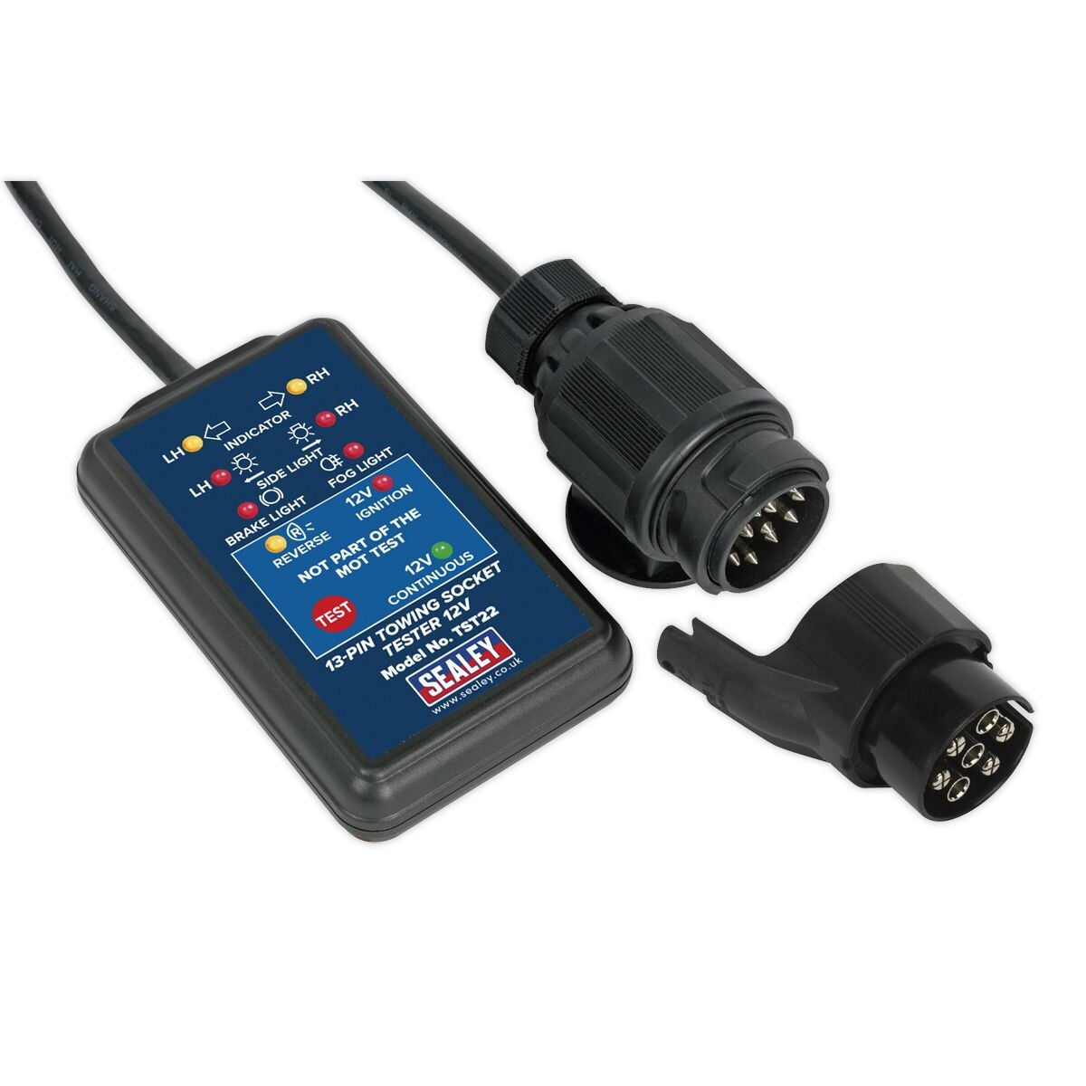 Sealey Towing Socket Tester 13-Pin 12V - DVSA Approved - Image 2