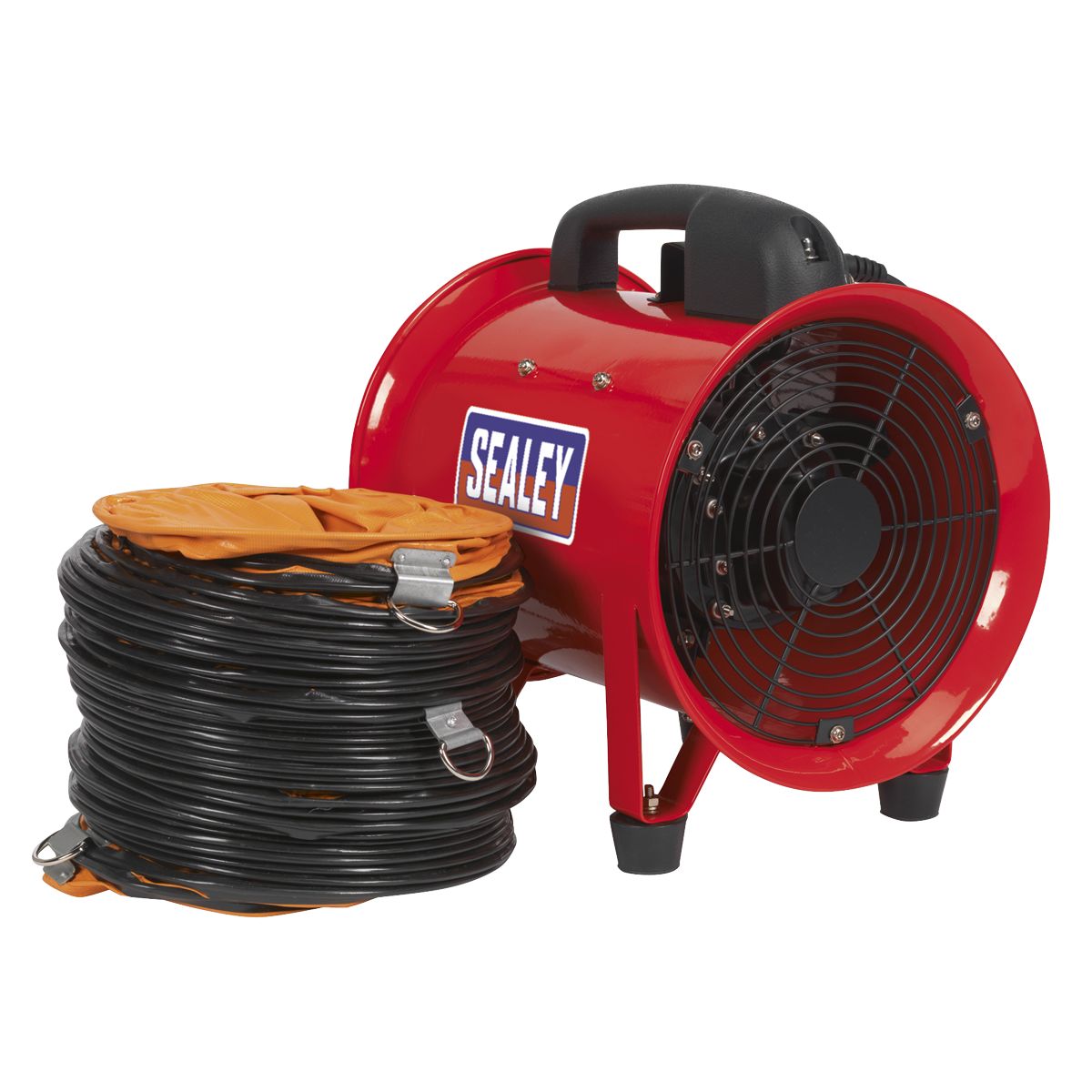 Sealey Portable Ventilator with 5m Ducting 200mm - Image 1