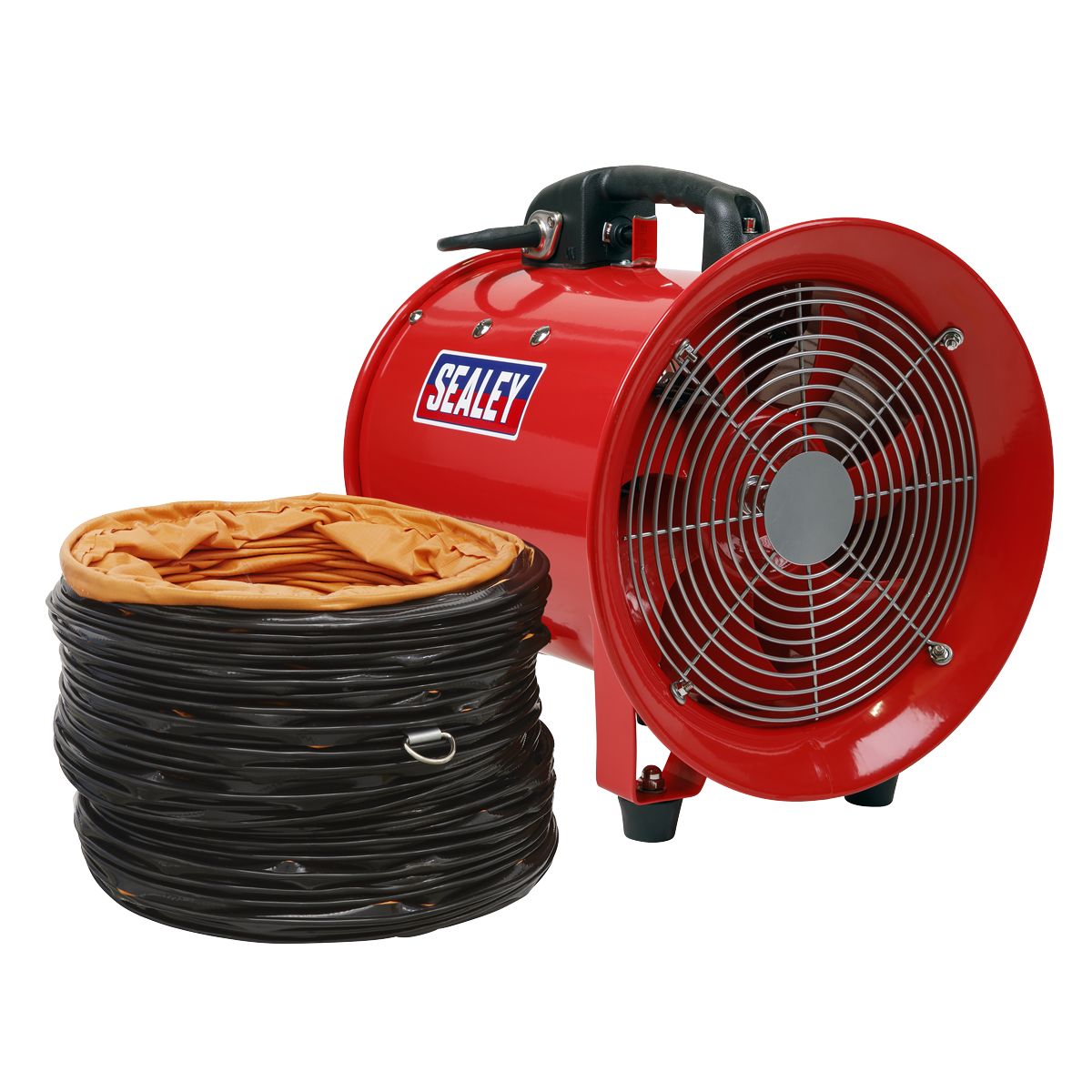 Sealey Portable Ventilator with 5m Ducting 250mm - Image 1