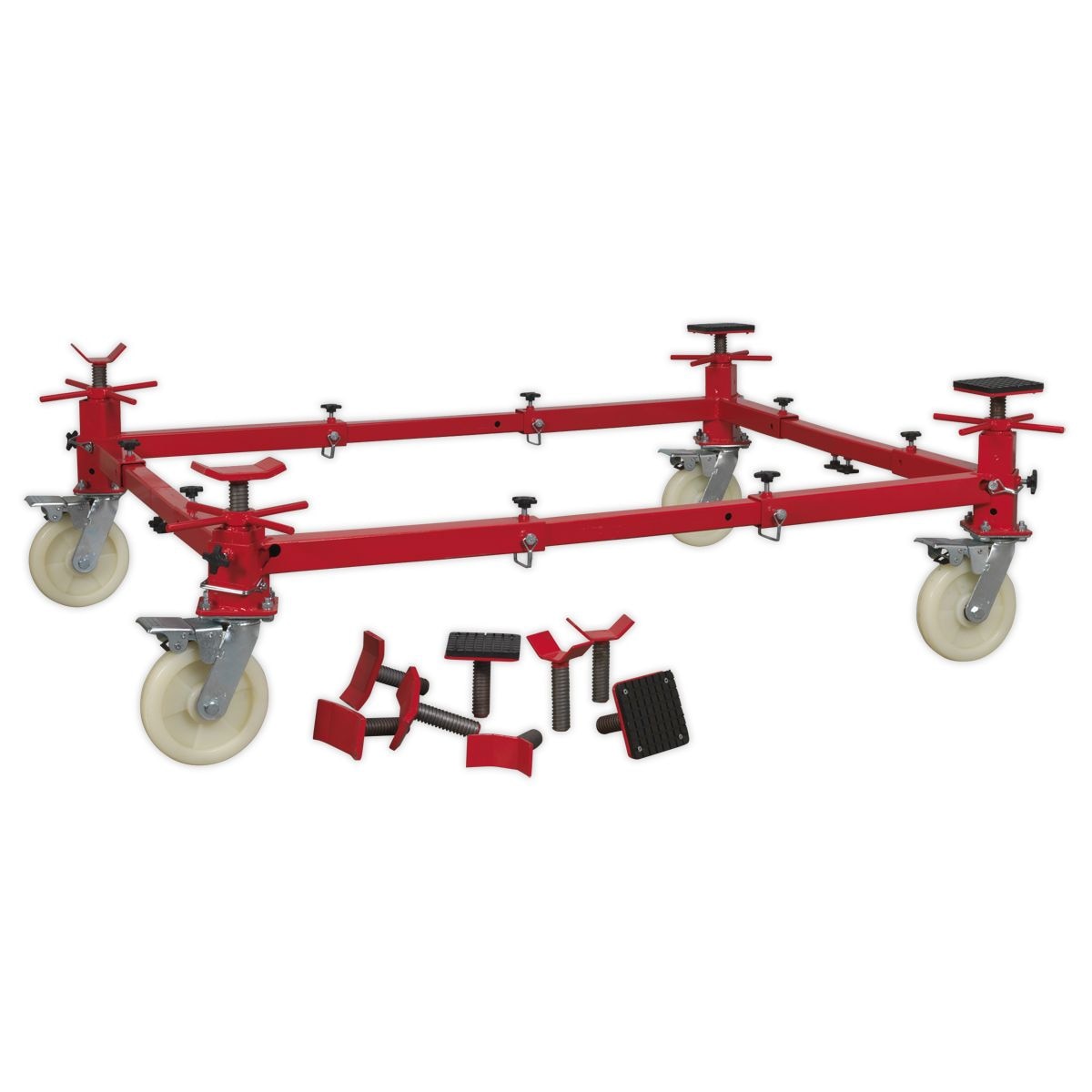 Sealey Adjustable 4-Post Vehicle Moving Dolly 900kg Capacity - Image 1